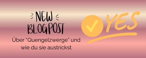 Information über neuen Blogpost mit YES-Zeichen